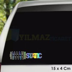 Static Renkli Hologram Araba Motosiklet Oto Sticker Etiket Çıkartma Yapıştırma Aksesuar 15 x 4 Cm