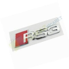 Audi RS3 Bagaj Arma Logo Amblem Paslanmaz Çelik Yüksek Kalite