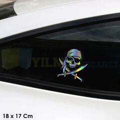 Kuru Kafa Renkli Hologram Araba Oto Sticker Etiket Yapıştırma Çıkartma Aksesuar 18 x 17 Cm