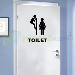 Wc Toilet Kapı Klozet Banyo Sticker Çıkartma Etiket Yapıştırma