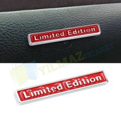 Limited Edition Torpido Bagaj Logo Amblem 3D Metal Paslanmaz