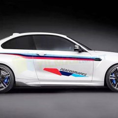 Bmw M Performance Yan Kapı Oto Sticker Yapıştırma Etiket 2 Adet