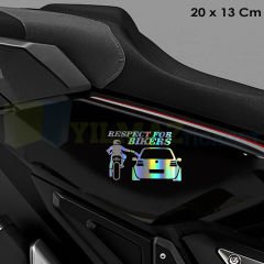 Motosiklet Saygı Hologram Araba Motosiklet Oto Sticker Etiket Yapıştırma Çıkartma Renkli 20 x 13 Cm