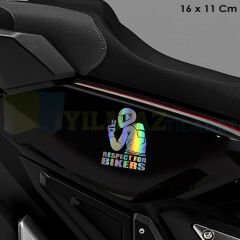 Motosiketi Farket Saygı Hologram Sticker Motosiklet Araba Etiket Çıkartma Aksesuar Renkli 16 x 11 Cm