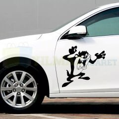 Tazmanya Canavarı Oto Sticker Araba Yapıştırma Etiket Çıkartma