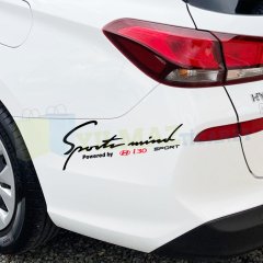 Hyundai İ30 Logo Sport Mind Kaput Far Oto Sticker Yapıştırma