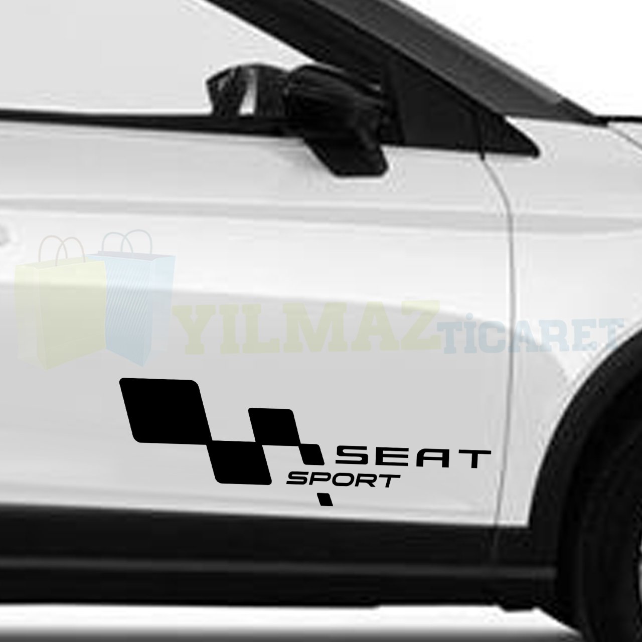 Seat Sport Yan Kapı Altı Oto Sticker Yapıştırma Etiket Araç Araba Çıkartma 1 Çift