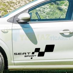 Seat Sport Yan Kapı Altı Oto Sticker Yapıştırma Etiket Araç Araba Çıkartma 1 Çift