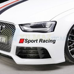 Audi Sport Racing Depo Kapağı Tampon Cam Oto Sticker Etiket Yapıştırma