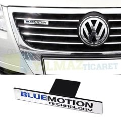 Volkswagen Bluemotion Ön Panjur Logo Arma Amblem Passat CC Tiguan Paslanmaz Çelik Yüksek Kalite