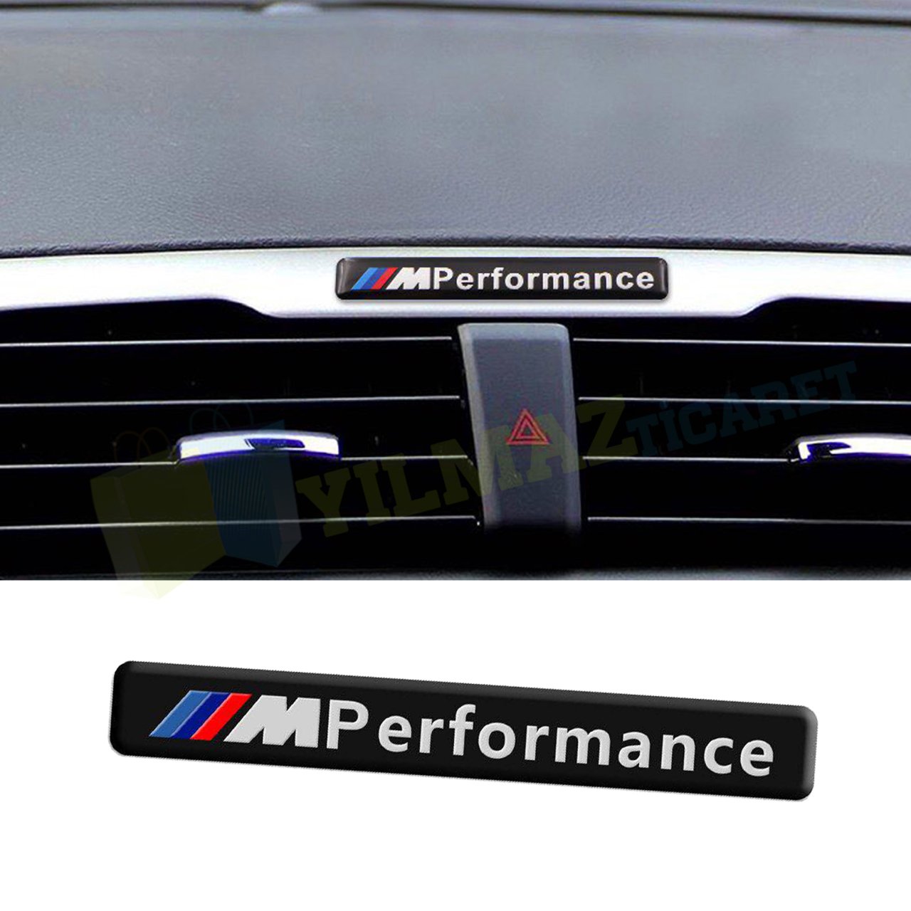 Bmw M Performance Torpido Logo Amblem Arma Metal Siyah 1 Adet