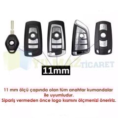 Bmw Anahtarlık Metal Alaşım Logo Amblem Arma 3M 2 Adet 11 Mm Yüksek Kalite