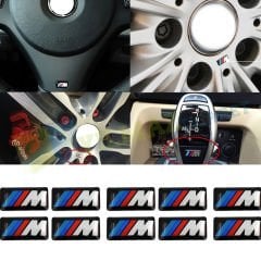 Bmw M Sibop Kapağı 4 Ad Jant Direksiyon M Damla Sticker Set 10 Ad