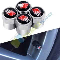 Audi S line Sibop Kapağı (4 Adet) Paslanmaz Çelik Gümüş Süper