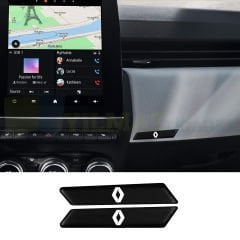 Renault Logo Arma Kapı Kolu Direksiyon Yan Dikiz Ayna Damla Silikon Etiket Oto Sticker 2 Adet