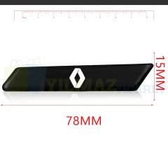 Renault Logo Arma Kapı Kolu Direksiyon Yan Dikiz Ayna Damla Silikon Etiket Oto Sticker 2 Adet