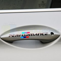 Bmw M Performance Logo Kapı Kolu Jant Oto Sticker Yapıştırma 4 Adet