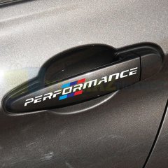 Bmw M Performance Logo Kapı Kolu Jant Oto Sticker Yapıştırma 4 Adet
