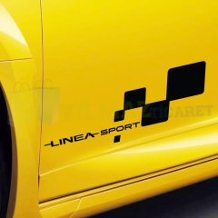 Tüm Araçlara Size Özel Sport Yan Kapı Altı Oto Sticker Etiket 2 Adet