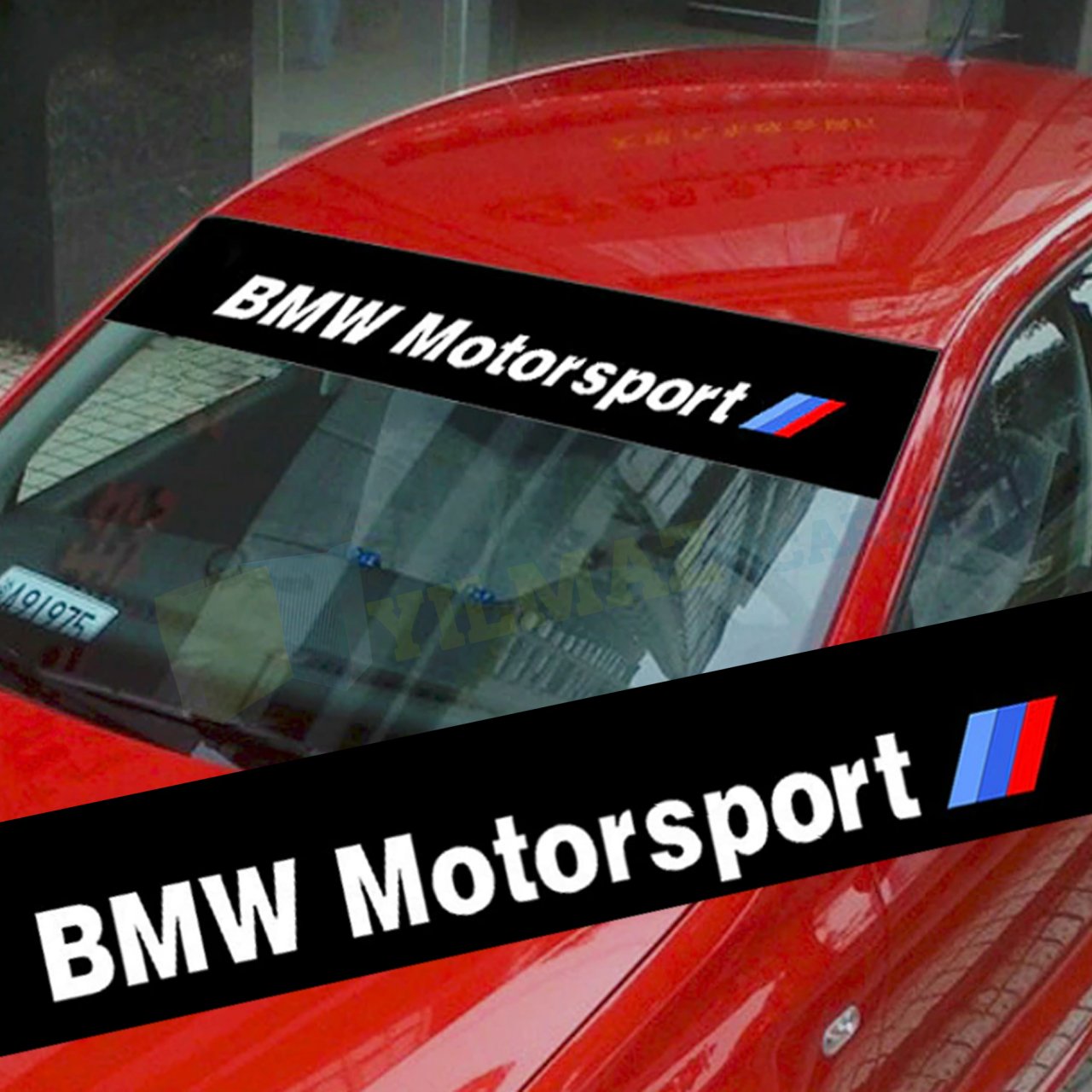 Bmw M Motorsport Ön Cam Güneşlik Oto Sticker Yapıştırma Etiket