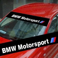 Bmw M Motorsport Ön Cam Güneşlik Oto Sticker Yapıştırma Etiket