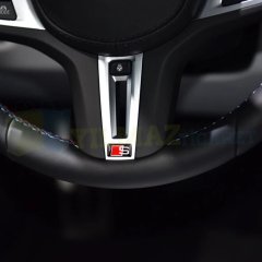 Audi S Line Logo Sibop Kapağı Direksiyon Jant Vites Damla Sticker 4+10 Adet