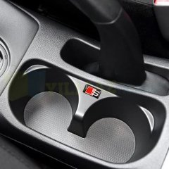 Audi S Line Logo Sibop Kapağı Direksiyon Jant Vites Damla Sticker 4+10 Adet