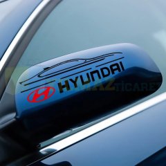 Hyundai Logo Yan Ayna Şerit Oto Sticker Yapıştırma Etiket Çıkartma 1 Çift Kaliteli Folyo