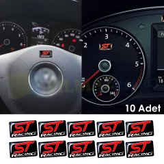 Ford St Sibop Kapağı Direksiyon Jant Vites Damla Etiket Sticker 4+10 Adet