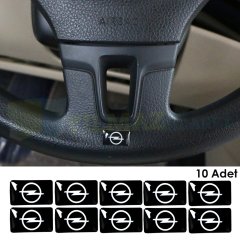 Opel Logo Sibop Kapağı Metal Direksiyon Torpido Jant Vites Damla Etiket Oto Sticker 4+10 Adet