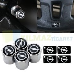 Opel Logo Arma Sibop Kapağı Metal Jant Vites Torpido Direksiyon Damla Sticker Etiket 4+4 Adet