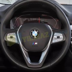 Bmw M Logo Torpido Ayna Kapı Kolu Direksiyon Oto Sticker 4 Adet