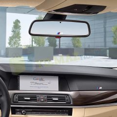 Bmw M Logo Torpido Ayna Kapı Kolu Direksiyon Oto Sticker 4 Adet