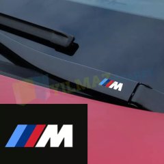 Bmw M Logo Torpido Ayna Kapı Kolu Direksiyon Oto Sticker 4 Adet