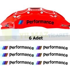Bmw M Performance Jant Kaliper Kapağı Oto Sticker Yapıştırma Etiket 6 Adet Kaliteli Folyo