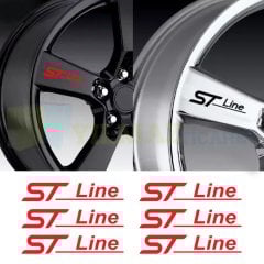 Ford St Line Logo Kapı Kolu Jant Kaliper Kapağı Oto Sticker Yapıştırma Etiket 6 Adet