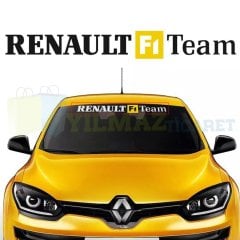 Renault F1 Team Yazı Logo Oto Sticker Ön Cam Araç Yapıştırma Araba Etiket Çıkartma