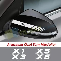 Bmw X1 X2 X3 X4 X5 X6 X7 Yan Ayna Şerit Oto Sticker Etiket 2 Adet
