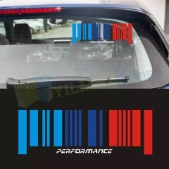 Bmw M Performance Barkod Cam Tampon Oto Sticker Etiket Çıkartma