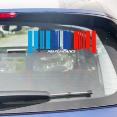 Bmw M Performance Barkod Cam Tampon Oto Sticker Etiket Çıkartma