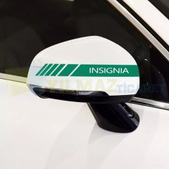 Opel İnsignia Yan Ayna Şerit Sticker Çıkartma Yapıştırma Araç Etiket 6 Adet Kaliteli Folyo