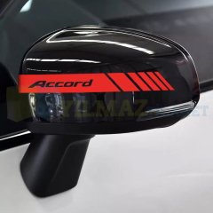 Honda Accord Yan Ayna Şerit Sticker Çıkartma Yapıştırma Araç Etiket 6 Adet Kaliteli Folyo
