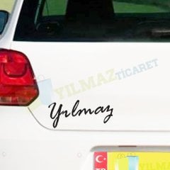 Kişiye Özel İsim Yazı Oto Sticker Motosiklet Araba Etiket 2 Adet