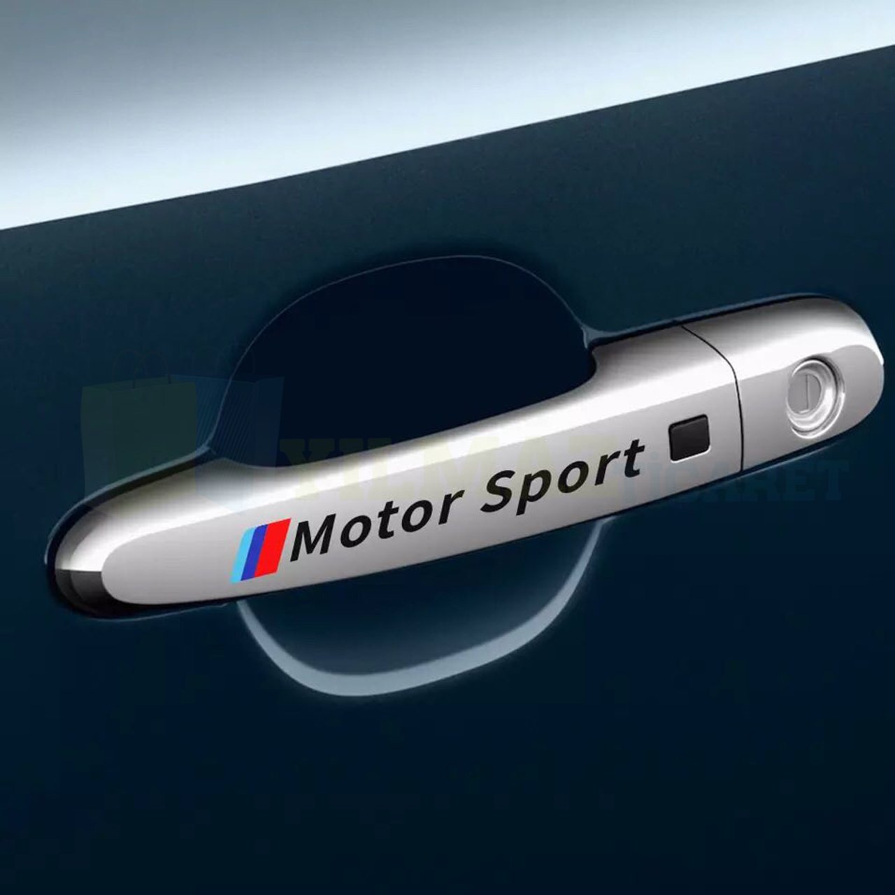 Bmw M Motor Sport Kapı Kolu Jant Sticker Etiket Yapıştırma 4 Ad