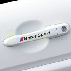 Bmw M Motor Sport Kapı Kolu Jant Sticker Etiket Yapıştırma 4 Ad
