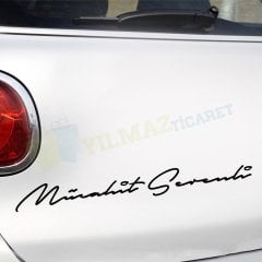 Kişiye Size Özel İsim İmzası Ad Soyad Oto Sticker Araba Motosiklet Etiket 2 Adet