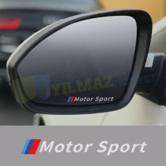 Bmw M Motorsport Ayna Oto Sticker Yapıştırma Etiket 4 Adet