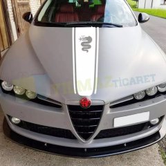 Alfa Romeo Logo Ön Kaput Şerit Oto Sticker Etiket Giulietta 159
