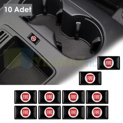 Fiat Logo Direksiyon Jant Vites Torpido Damla Oto Sticker 4 Adet