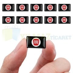 Fiat Logo Direksiyon Jant Vites Torpido Damla Oto Sticker 4 Adet